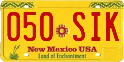 NM license plate 050SIK