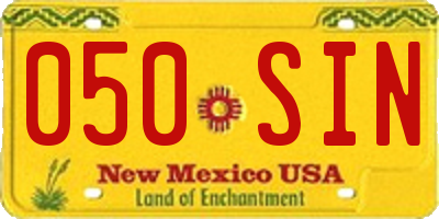 NM license plate 050SIN
