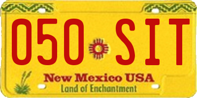 NM license plate 050SIT