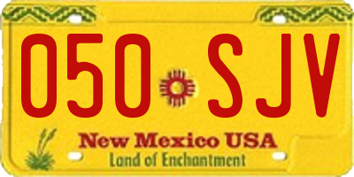 NM license plate 050SJV