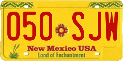 NM license plate 050SJW