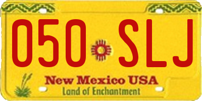 NM license plate 050SLJ