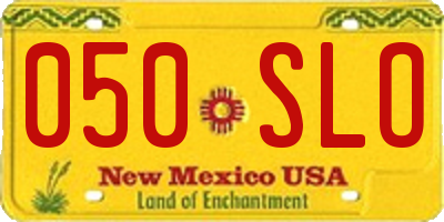 NM license plate 050SLO