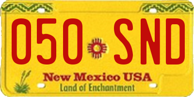 NM license plate 050SND
