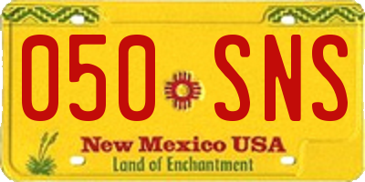 NM license plate 050SNS