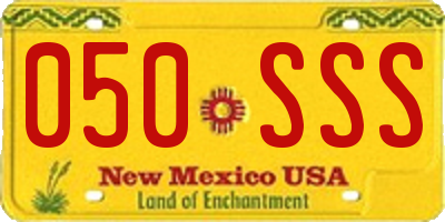 NM license plate 050SSS