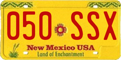 NM license plate 050SSX