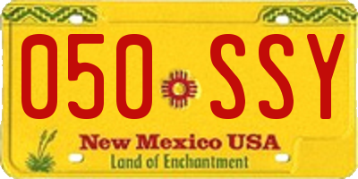 NM license plate 050SSY