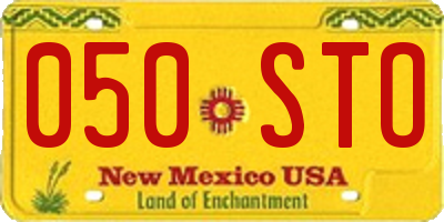 NM license plate 050STO