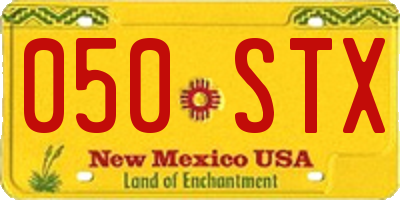 NM license plate 050STX