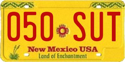 NM license plate 050SUT