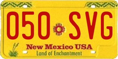 NM license plate 050SVG