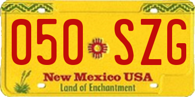 NM license plate 050SZG