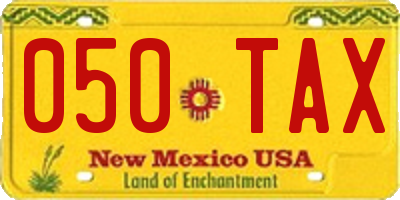 NM license plate 050TAX