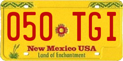 NM license plate 050TGI