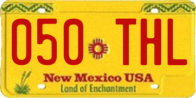 NM license plate 050THL