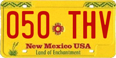 NM license plate 050THV
