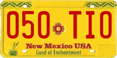 NM license plate 050TIO