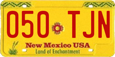 NM license plate 050TJN