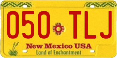 NM license plate 050TLJ