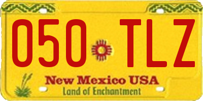 NM license plate 050TLZ