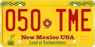 NM license plate 050TME