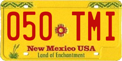 NM license plate 050TMI