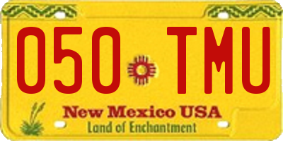 NM license plate 050TMU