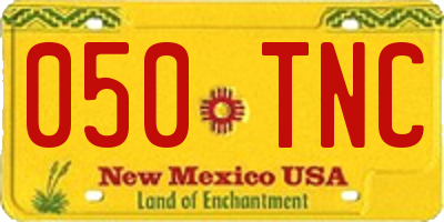 NM license plate 050TNC