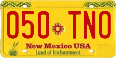 NM license plate 050TNO