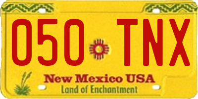 NM license plate 050TNX