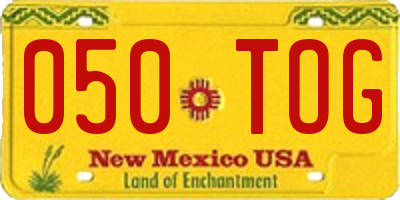 NM license plate 050TOG