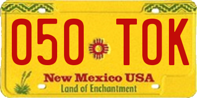 NM license plate 050TOK