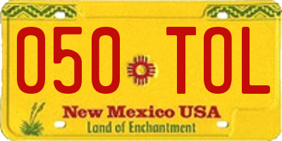 NM license plate 050TOL