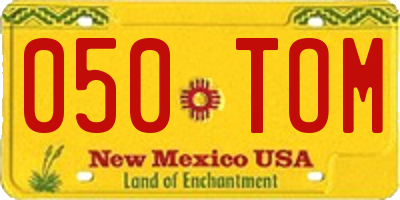 NM license plate 050TOM