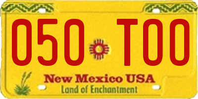 NM license plate 050TOO