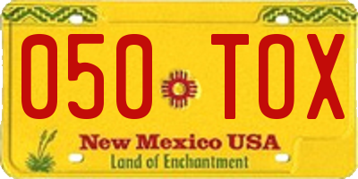 NM license plate 050TOX