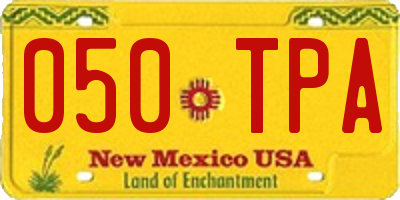 NM license plate 050TPA