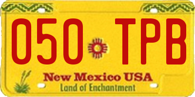 NM license plate 050TPB