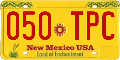 NM license plate 050TPC