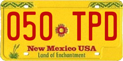 NM license plate 050TPD