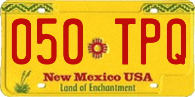 NM license plate 050TPQ