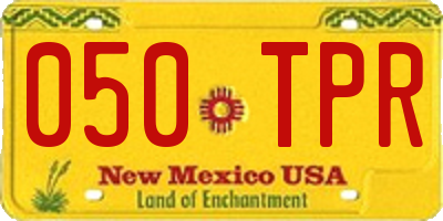 NM license plate 050TPR