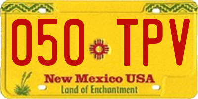 NM license plate 050TPV