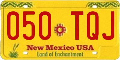 NM license plate 050TQJ