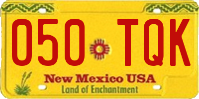 NM license plate 050TQK