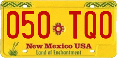 NM license plate 050TQO