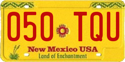 NM license plate 050TQU
