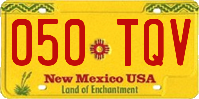 NM license plate 050TQV