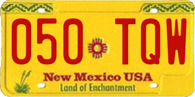 NM license plate 050TQW
